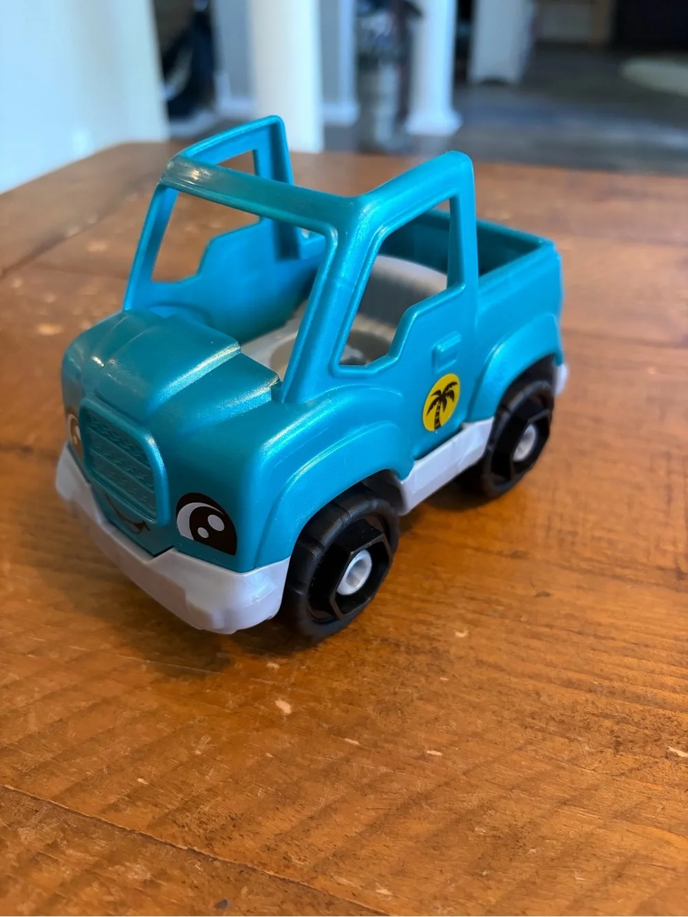 Fisher Price Little People shiny aqua beach car as is